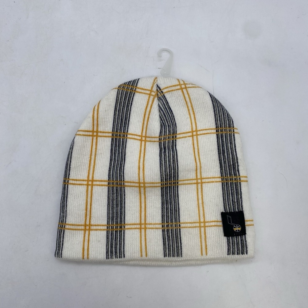 Utah Jazz Beanie Knit Winter Hat Plaid OSFA One Size NBA Unisex Uncuffed